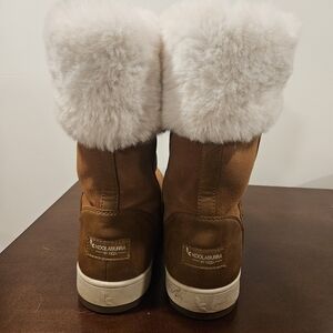 Koolaburra Women's Brown Boots with White Fur